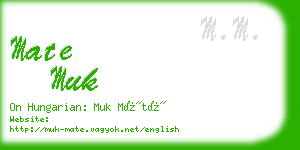 mate muk business card